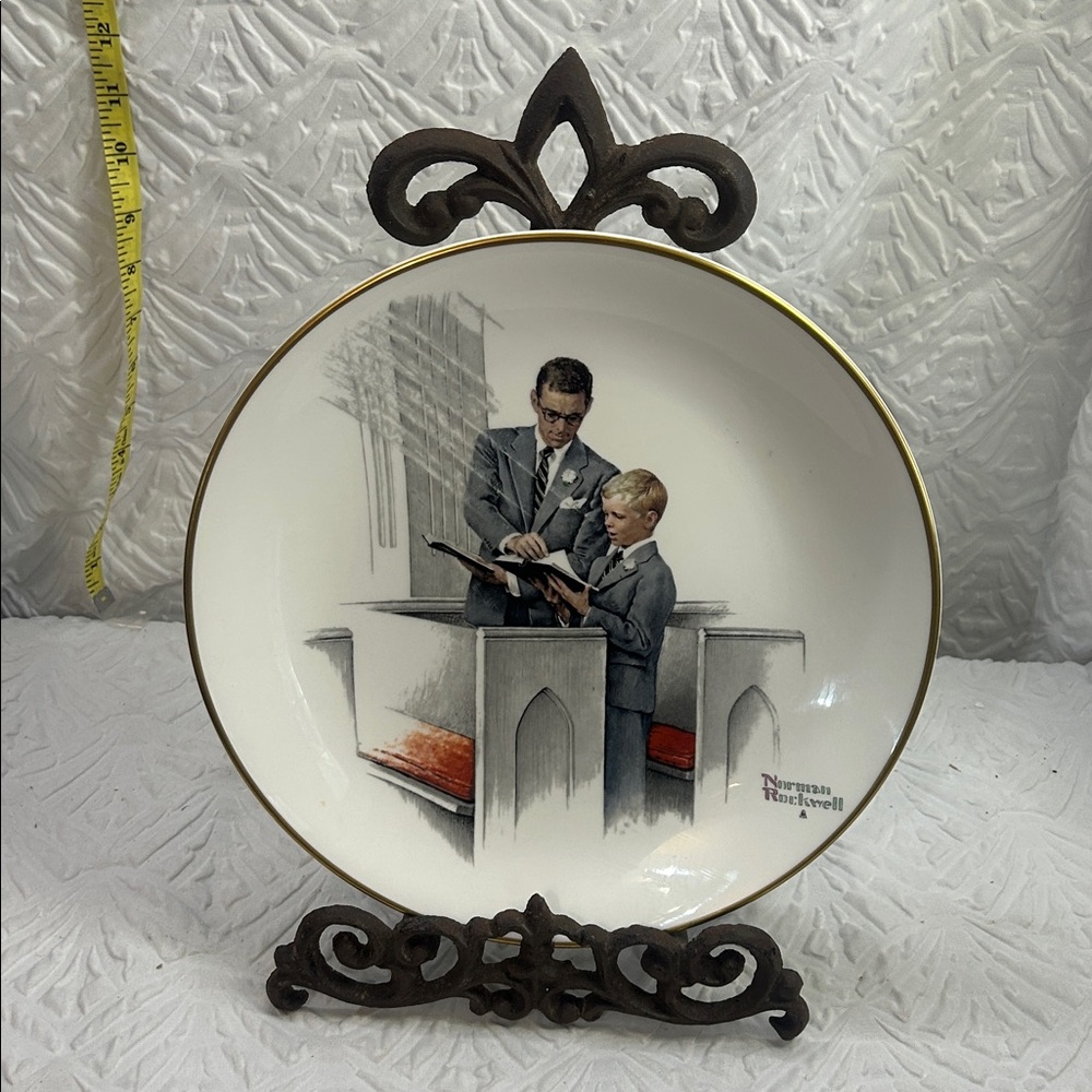 Norman Rockwell Decorative Collector Plate | Vintage Americana Art